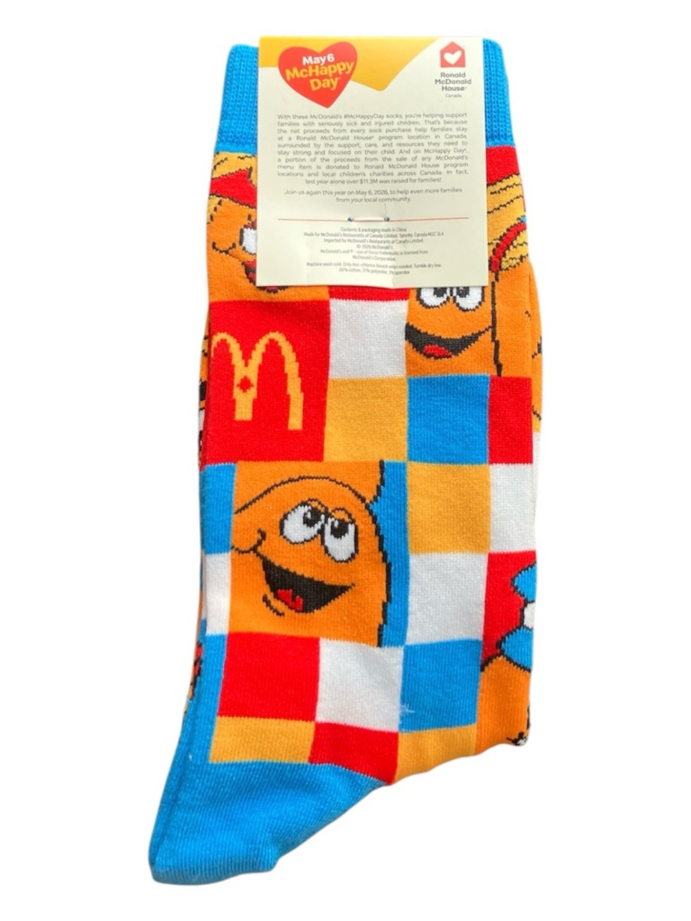 NEW McDonalds McHappy Checks NUGGET BUDDIES Character Socks Limited Edition 2026